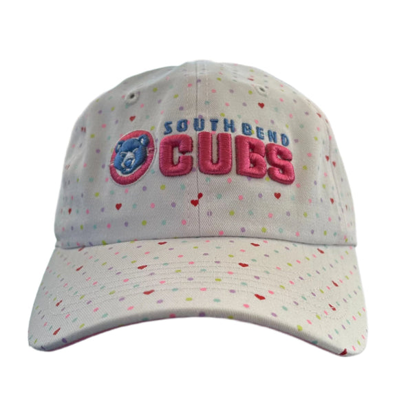 South Bend Cubs Girls Adjustable Hearts Cap