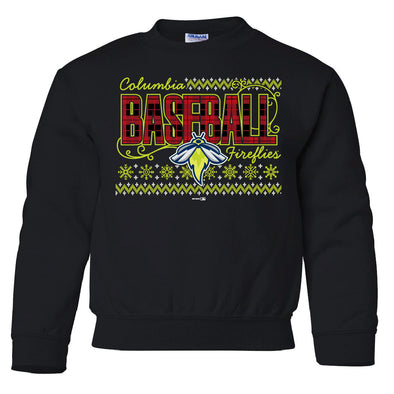 Columbia Fireflies Youth Black Cutting Crewneck