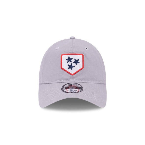Nashville Sounds New Era 9Twenty Evergreen Grey Plate Logo Adjustable Hat
