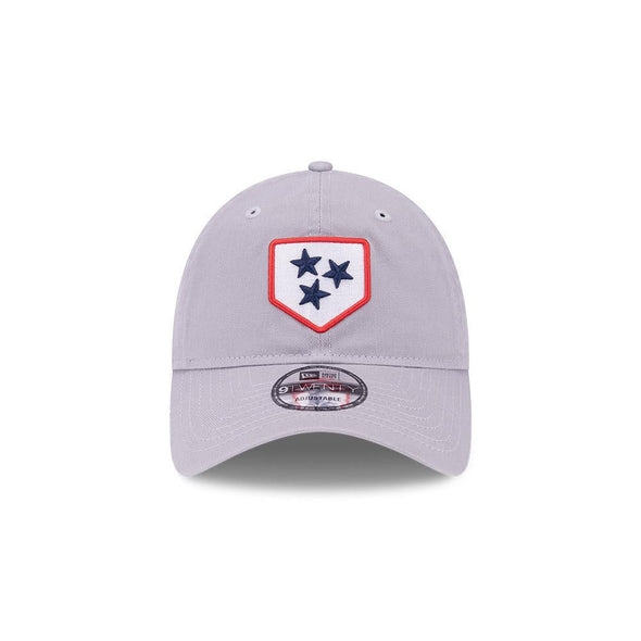 Nashville Sounds New Era 9TWENTY Evergreen Grey Plate Logo Adjustable Hat