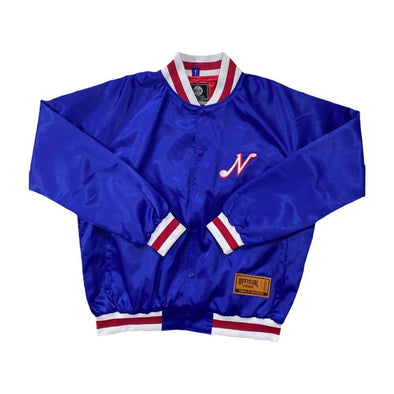 Nashville Sounds Official League Summer Satin Royal Throwback Jacket