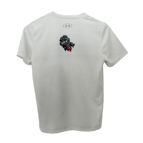 UA Youth white MTO Tee