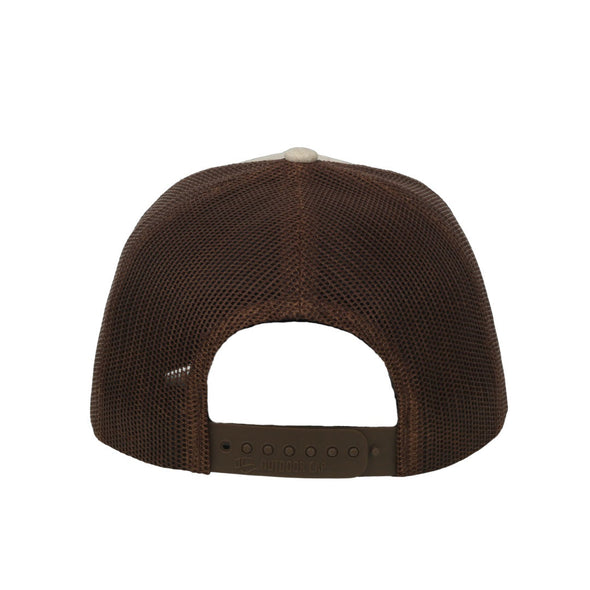 Dunedin Blue Jays Stone Brown Leather Circle Patch Trucker