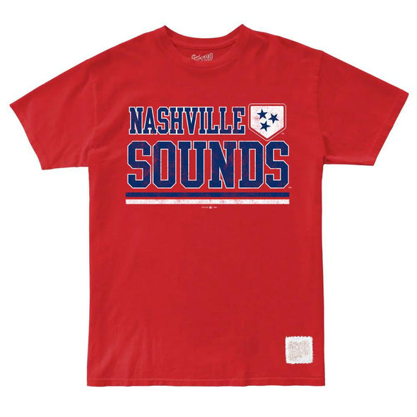 Nashville Sounds Retro Brand Red Vintage Tee