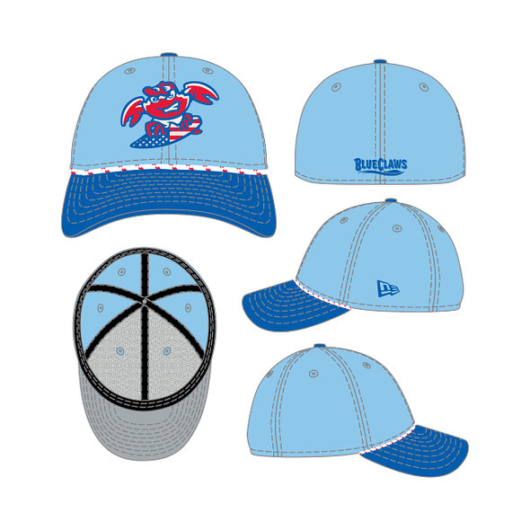 Jersey Shore BlueClaws New Era July 4th 3930 Stretch Fit Cap 2025