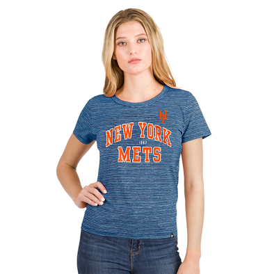 BRP NEW!   NY Mets Women's Striped S/S T-Shirt