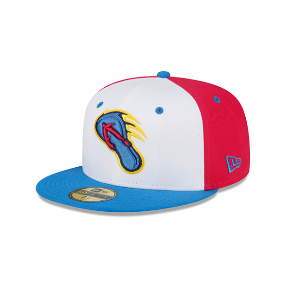 San Antonio Missions Flying Chanclas De San Antonio Alternate Pinwheel 5950 Fitted Cap and Ticket Voucher Pack