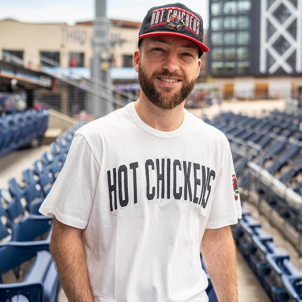 Nashville Sounds '47 Brand White Wash Franklin Fieldhouse Hot Chickens Tee