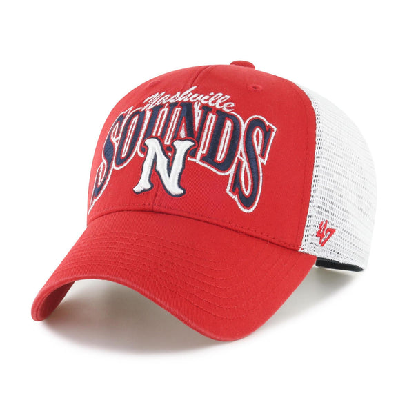 Nashville Sounds '47 Brand Red & White Keystone Mesh MVP Hat