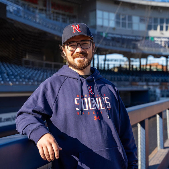 Nashville Sounds Under Armour Navy Rival Fleece Hoodie