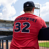 Nashville Sounds 108 Stitches Red Jacob Misiorowski Jersey Tee