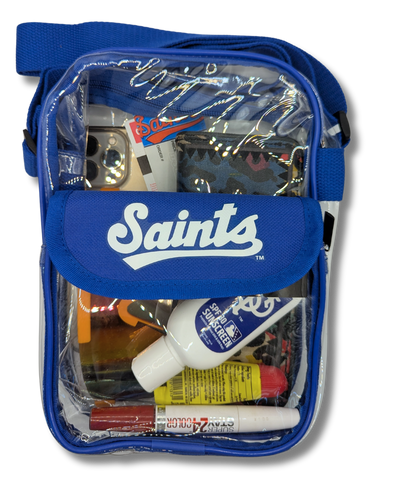 Saints Stadium-Ready Clear Crossbody Bag