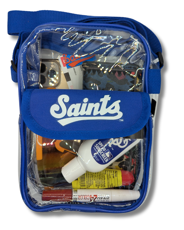 Saints Stadium-Ready Clear Crossbody Bag