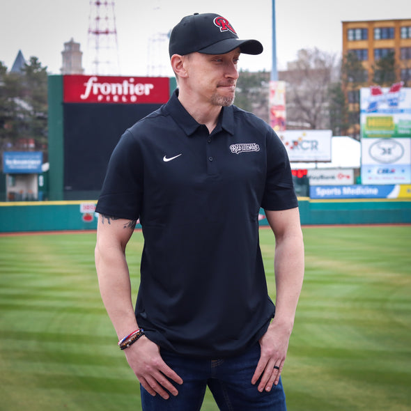 Rochester Red Wings Black Nike Wordmark Polo