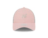 New Era 9Twenty Women's Micro Patch F-Fist logo Pink Adjustable Trucker Mesh Hat