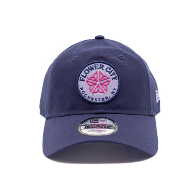 Rochester Red Wings ROC the Lilac Navy Flower City Adjustable Cap