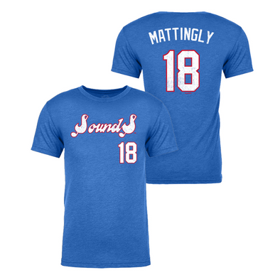 Nashville Sounds 108 Stitches Royal Don Mattingly Tee