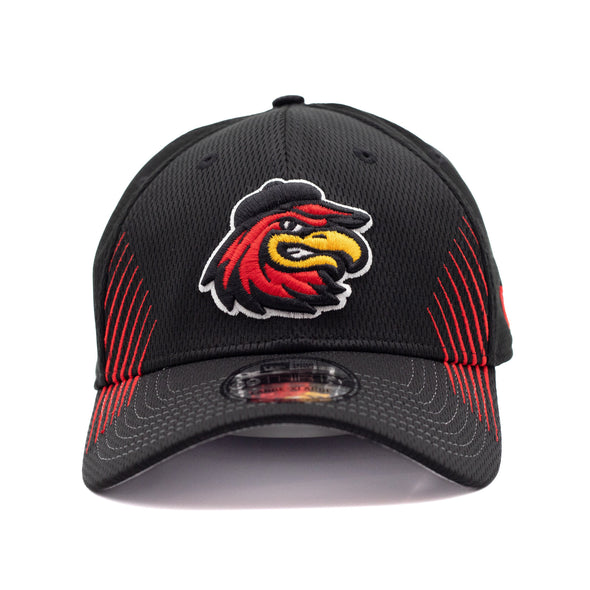 Rochester Red Wings New Era Black Active Flex Cap