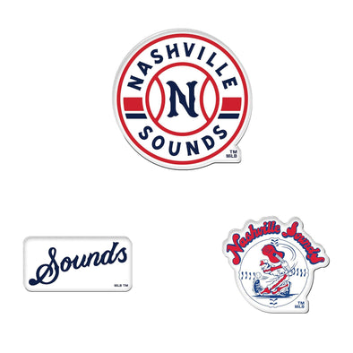 Nashville Sounds 3-Pack 3D Acrylic Magnets