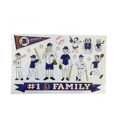 Durham Bulls Family Sticker Sheet