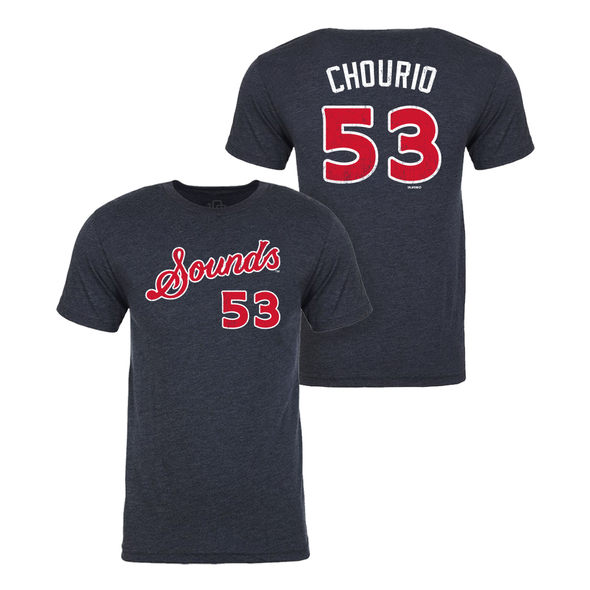 Nashville Sounds 108 Stitches Navy Jackson Chourio Tee