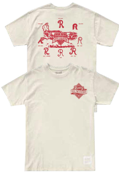 Retro Brand Feel the History Vintage Stadium and Legacy R Logos Through the Years T-Shirt