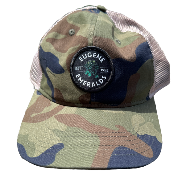 Eugene Emeralds Outdoor Cap Camo Trucker Cap