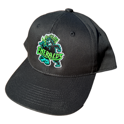 Eugene Emeralds Outdoor Cap Black Youth Primary Cap