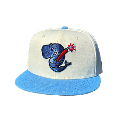 Eugene Emeralds Exploding Whales New Era 9FIFTY Chrome/Blue Snapback Cap