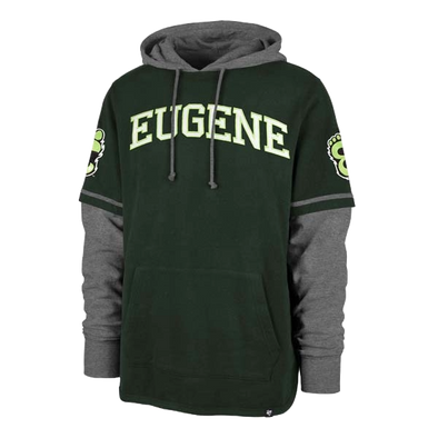 Eugene Emeralds '47 Brand Two-Tone Hooded Sweatshirt