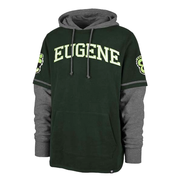 Eugene Emeralds '47 Brand Two-Tone Hooded Sweatshirt