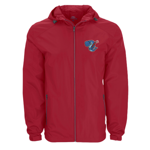 Eugene Emeralds Exploding Whales Vantage Red Rain Jacket