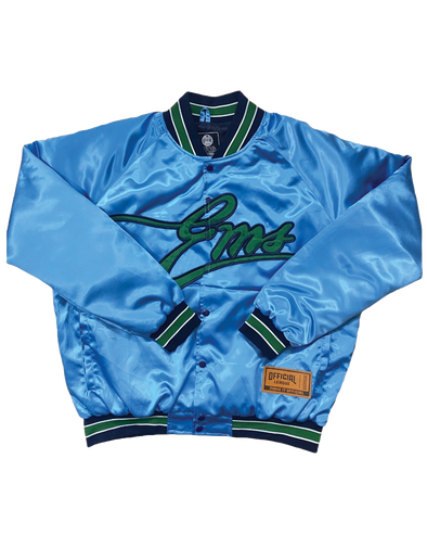 Eugene Emeralds Official League Vintage Satin Bomber Jacket