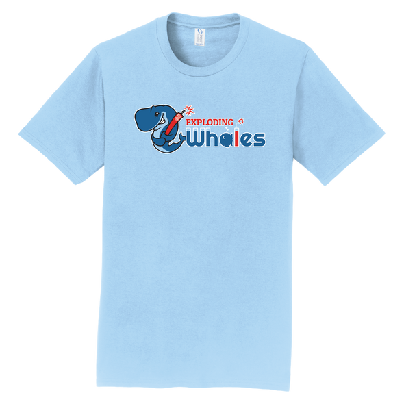 Eugene Emeralds Exploding Whales Light Blue T-Shirt