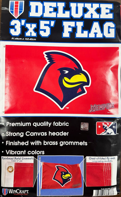 Memphis Redbirds FLAG 3X5 BIRD HEAD - RED