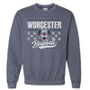 Heather Navy Flakes Worcester Crew