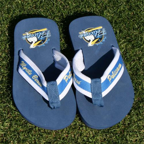 Myrtle Beach Pelicans FOR BARE FEET FLIP FLOPS