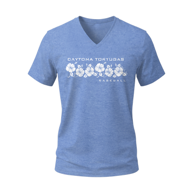 LADIES BLUE FLOWER TEE