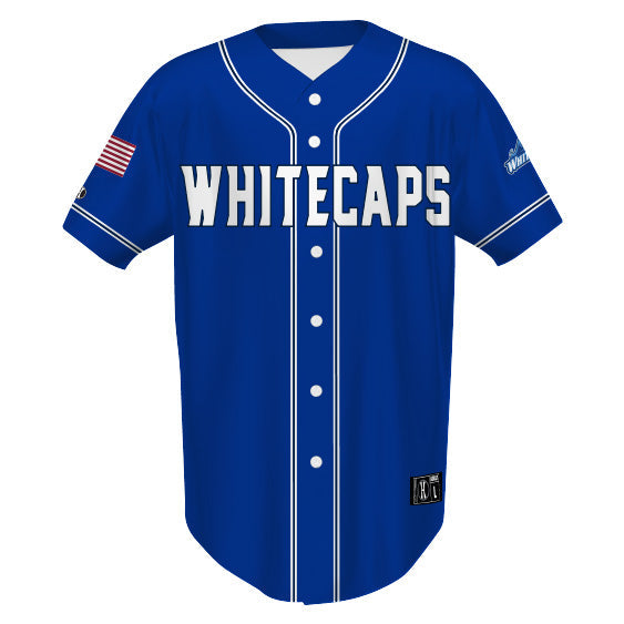 West Michigan Whitecaps Freestyle Full Button Jersey - CUSTOM ORDER