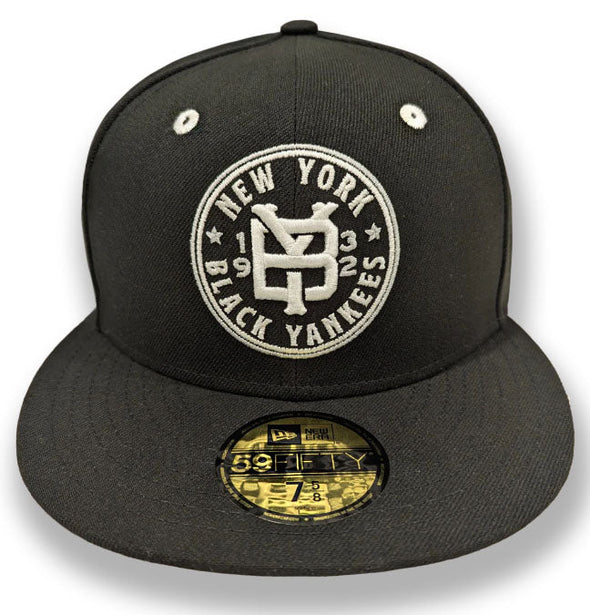 Somerset Patriots New Era New York Black Yankees 59Fifty Primary Medallion Logo Cap