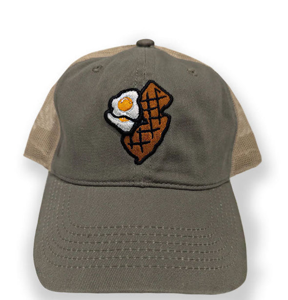 Somerset Patriots Adult Jersey Diners Garment Washed State & Eggs Unstructured Mesh Back Cap