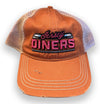 Jersey Diners Adult Wordmark Distressed Snap Back Tea Stain Cap