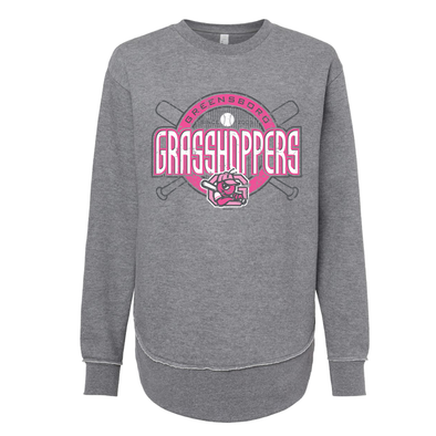 Ladies Grey Billion Crew Fleece