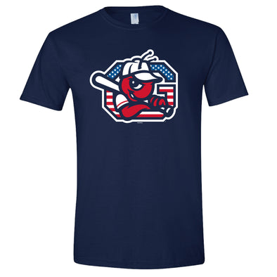 Adult Navy Patriotic Block G Softstyle Tee