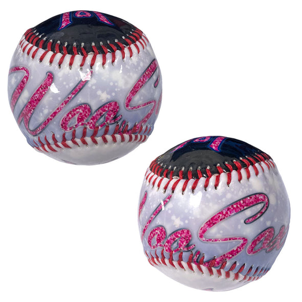 Worcester Red Sox B-MORE Black WooSox Glitter Baseball