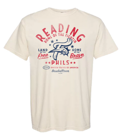 GoTeez Vintage USA Reading Fightin Phils Tan T-Shirt