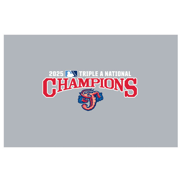 Jacksonville Jumbo Shrimp New Era Gray 2025 Triple A National Champions 9Fifty
