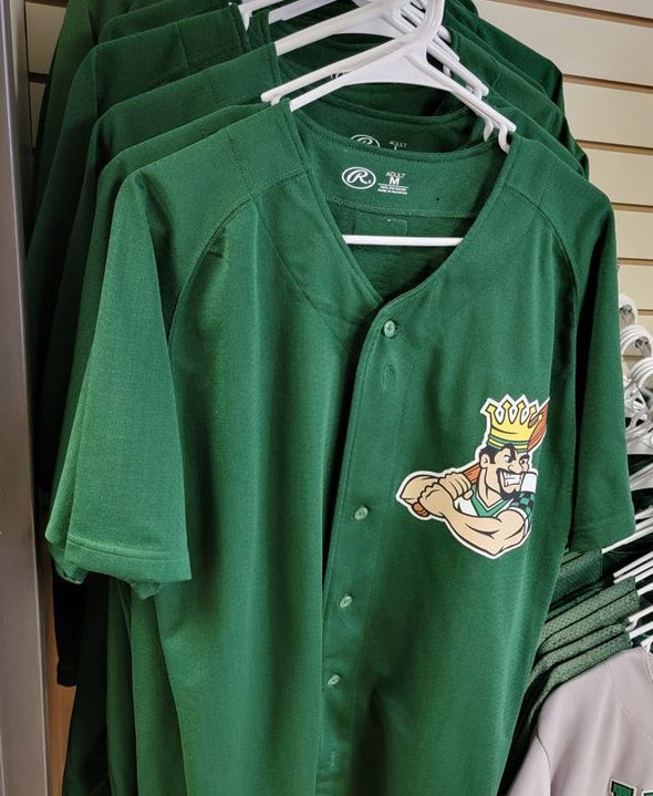 Clinton LumberKings GAME USED Green Batting Practice Jersey Size Large