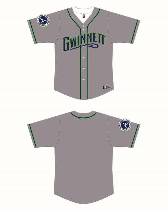 Gwinnett Stripers OT Sports Replica Road  Jersey- Grey
