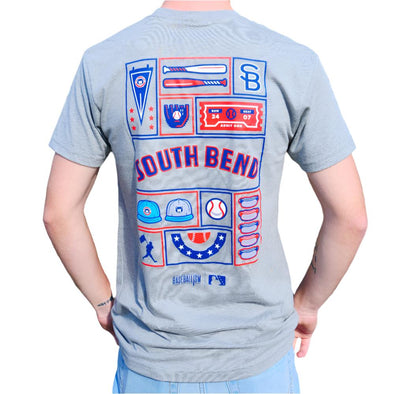 South Bend Cubs Baseballism Grid T-shirt